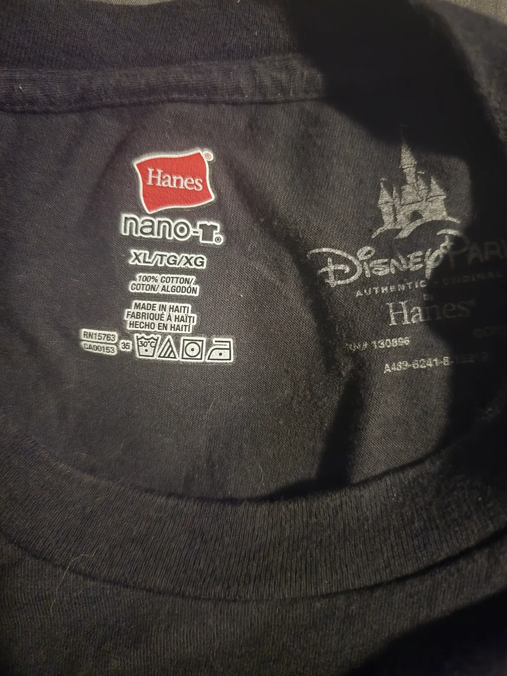 Hanes Black Long-Sleeve The Haunted Mansion Graphic Tee with Yellow Accents